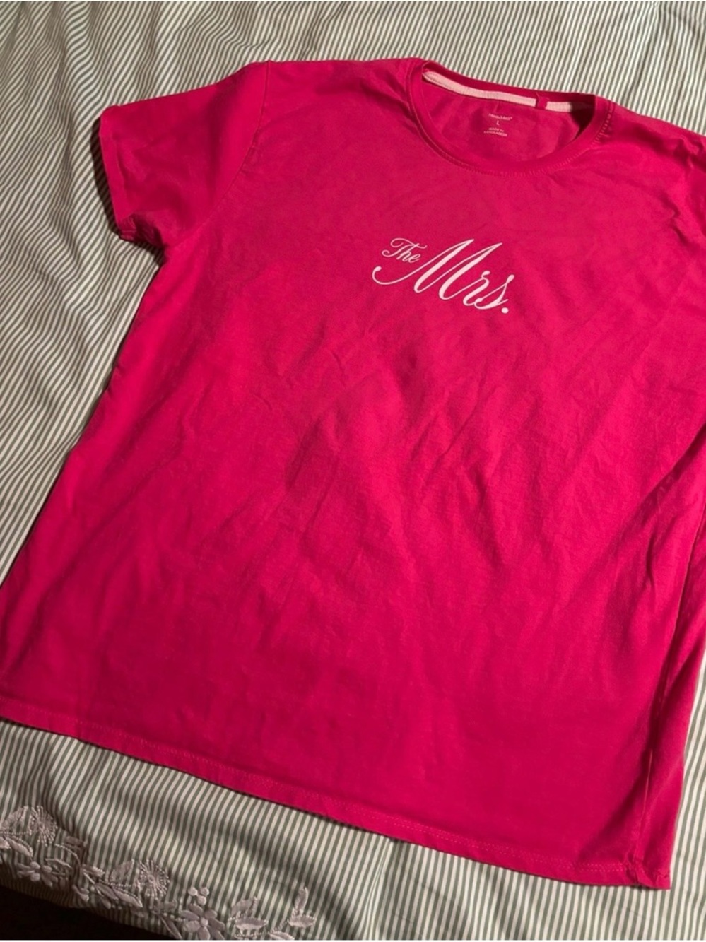 The Mrs. Short Sleeve Tee - Hot Pink